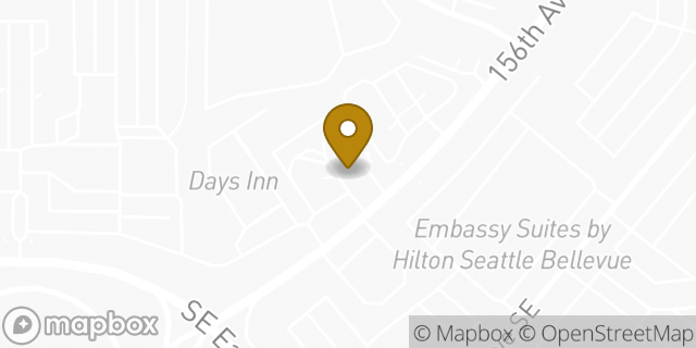 Map showing the location of 7-Eleven in Bellevue, WA 98007