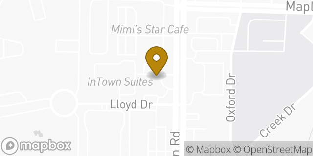 Map showing the location of Amazon Locker - Macaroni in Dallas, TX 75252