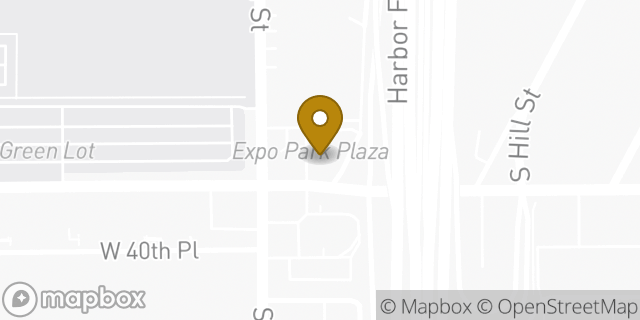 Map showing the location of 7-Eleven in Los Angeles, CA 90037