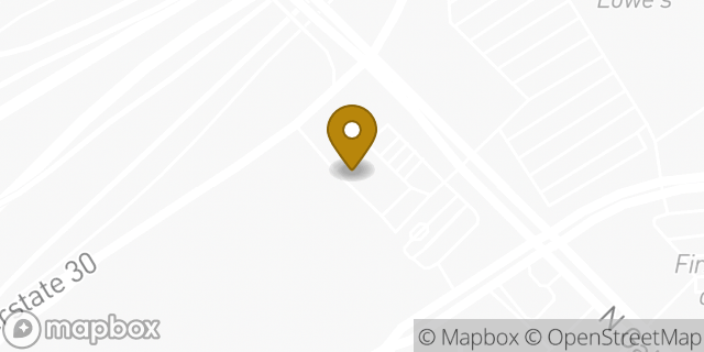 Map showing the location of Amazon Locker - Warwick in Mesquite, TX 75150