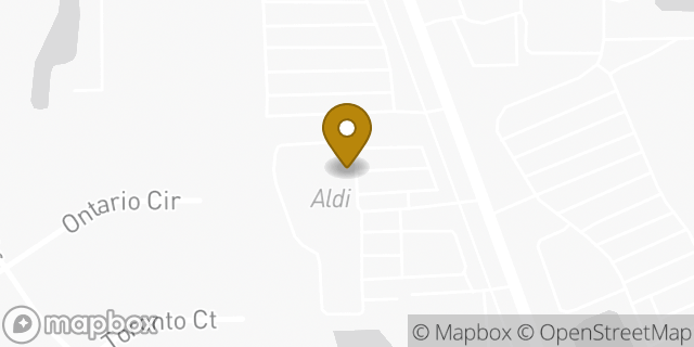 Map showing the location of Aldi in Indianapolis, IN 46268