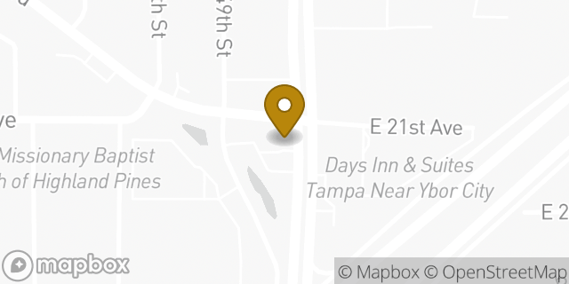 Map showing the location of Subway in Tampa, FL 33619