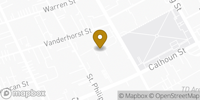 Map showing the location of Amazon Locker - Bente in Charleston, SC 29424