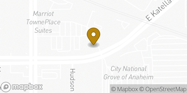 Map showing the location of Baskin-Robbins in Anaheim, CA 92806