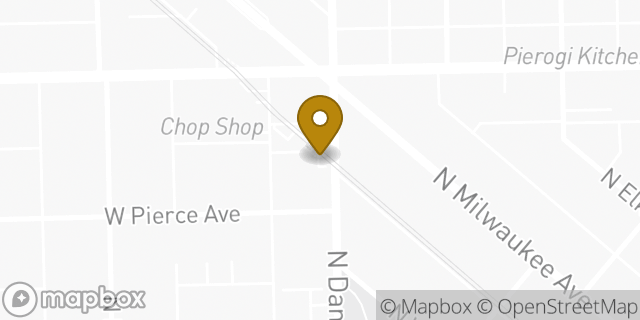 Map showing the location of La Colombe Coffee Workshop in Chicago, IL 60622