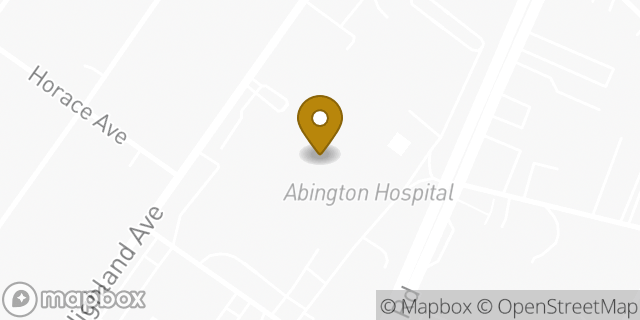 Map showing the location of Jefferson OB/GYN – Abington at Price Building G01 in Abington, PA 19001