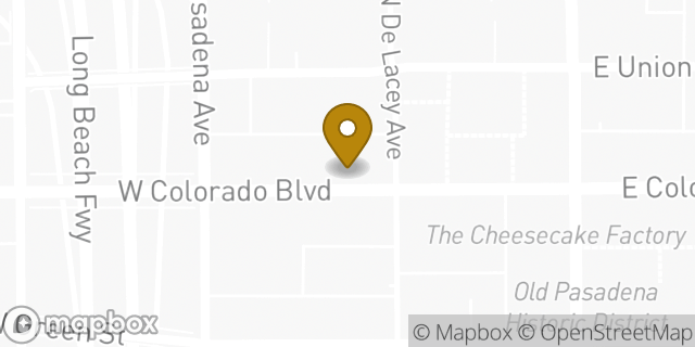 Map showing the location of Lululemon in Pasadena, CA 91105