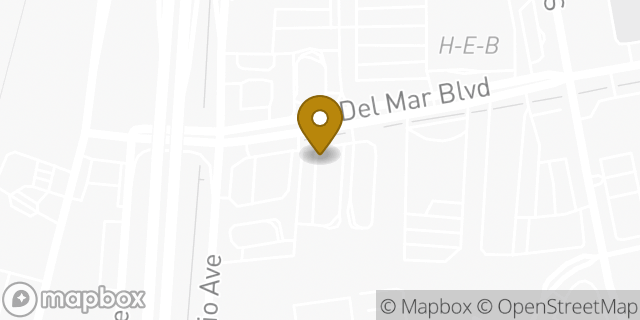 Map showing the location of Del Mar & Springfield in Laredo, TX 78041