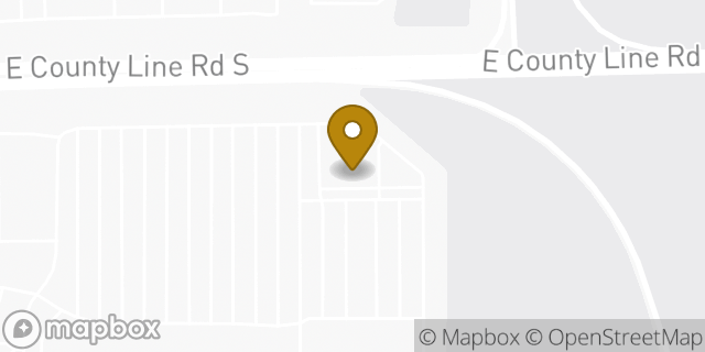 Map showing the location of Buffalo Wild Wings in Greenwood, IN 46143