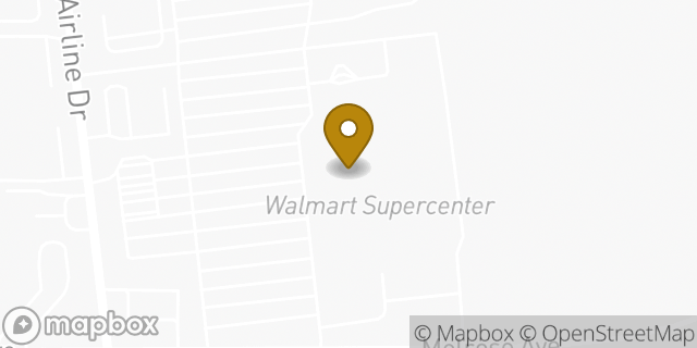 Map showing the location of Walmart in Bossier City, LA 71111