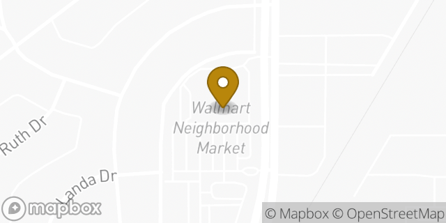 Map showing the location of Walmart Neighborhood Market in Garland, TX 75040