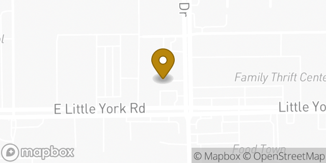 Map showing the location of EZ Pawn in Houston, TX 77037