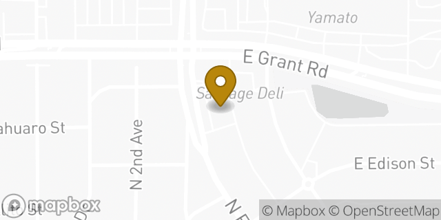 Map showing the location of Walgreens in Tucson, AZ 85719