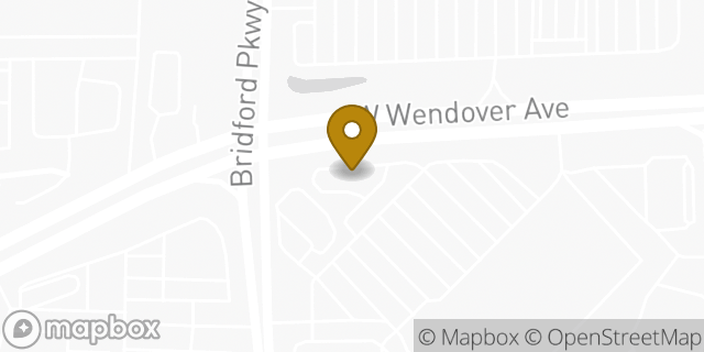 Map showing the location of McDonald's in Greensboro, NC 27407