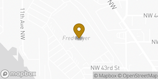 Map showing the location of Fred Meyer in Seattle, WA 98107