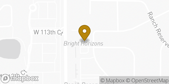 Map showing the location of Bright Horizons at The Ranch Reserve in Westminster, CO 80234