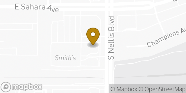 Map showing the location of Starbucks in Las Vegas, NV 89121