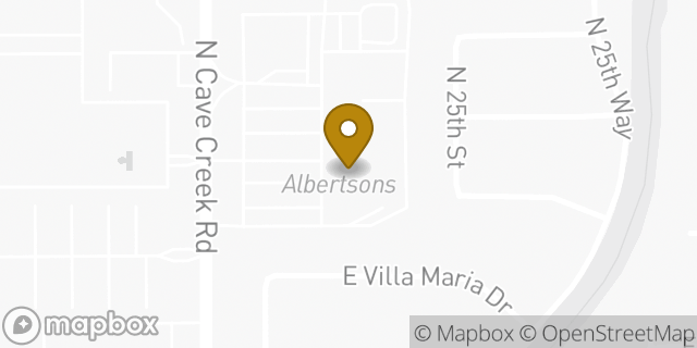 Map showing the location of Albertsons in Phoenix, AZ 85032