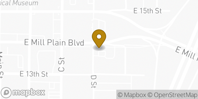 Map showing the location of Starbucks in Vancouver, WA 98660