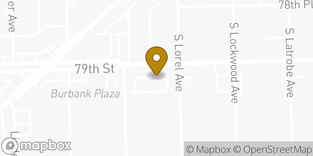 Map showing the location of McDonald's in Burbank, IL 60459