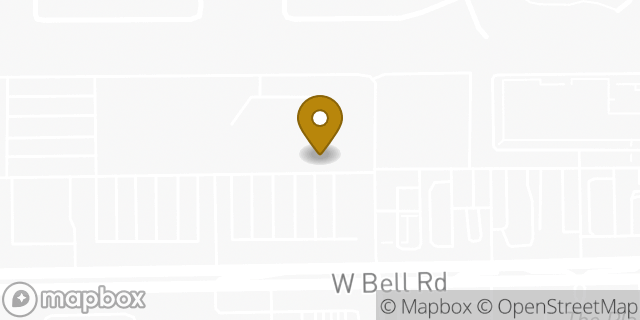 Map showing the location of The UPS Store in Glendale, AZ 85308