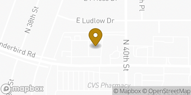 Map showing the location of AutoZone in Phoenix, AZ 85032