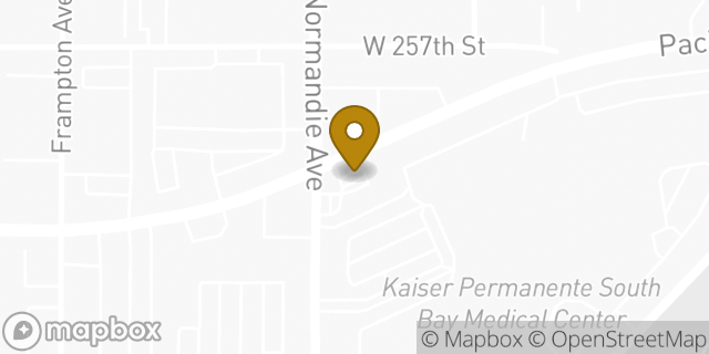 Map showing the location of Amazon Locker - Yaren in Harbor City, CA 90710