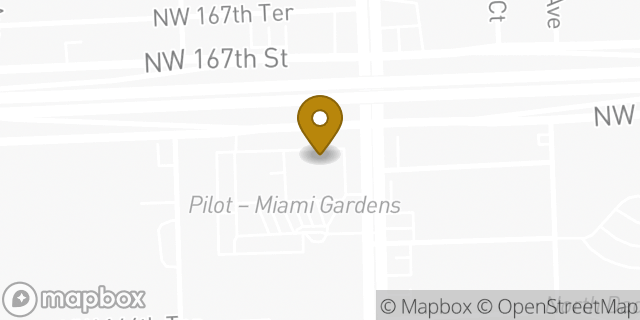 Map showing the location of Subway in Miami Gardens, FL 33054