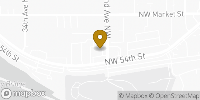 Map showing the location of Amazon Locker - Milton in Seattle, WA 98107