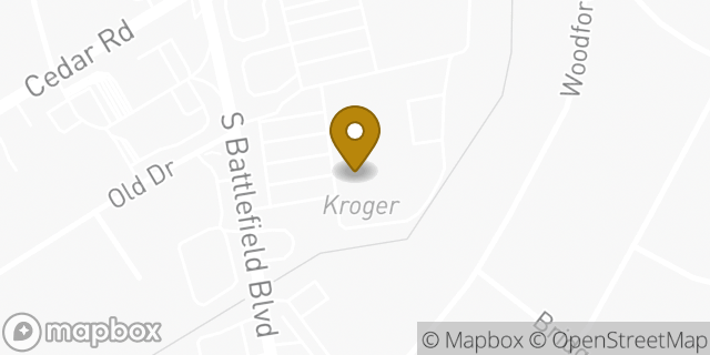 Map showing the location of Kroger in Chesapeake, VA 23322