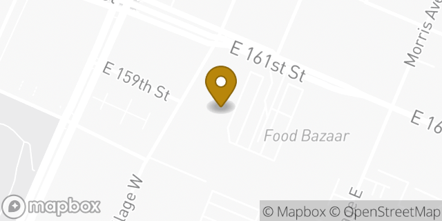 Map showing the location of Bank of America in Bronx, NY 10451
