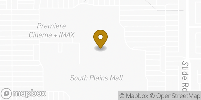 Map showing the location of Kids Foot Locker in Lubbock, TX 79414