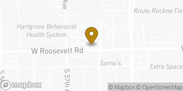 Map showing the location of Subway in Chicago, IL 60644