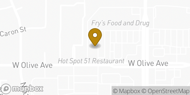 Map showing the location of The UPS Store in Glendale, AZ 85302