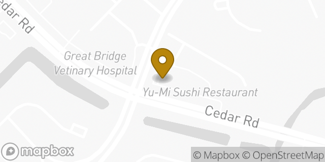 Map showing the location of Starbucks in Chesapeake, VA 23322