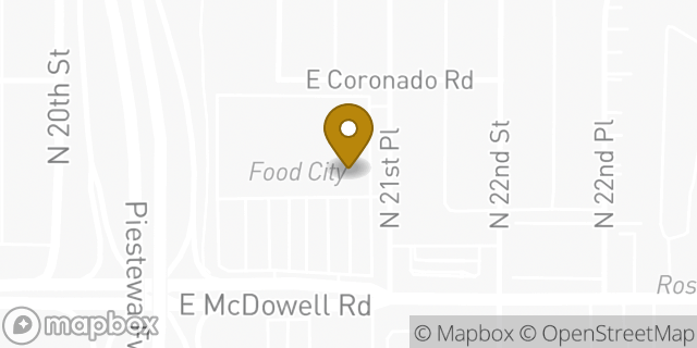 Map showing the location of Amazon Locker - Chariot in Phoenix, AZ 85006