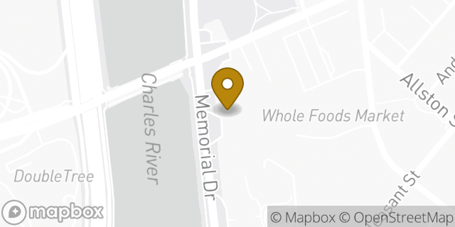 Map showing the location of Dunkin' in Cambridge, MA 02139