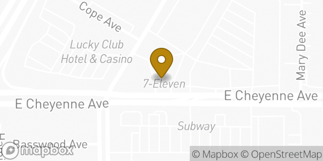 Map showing the location of 7-Eleven in North Las Vegas, NV 89030
