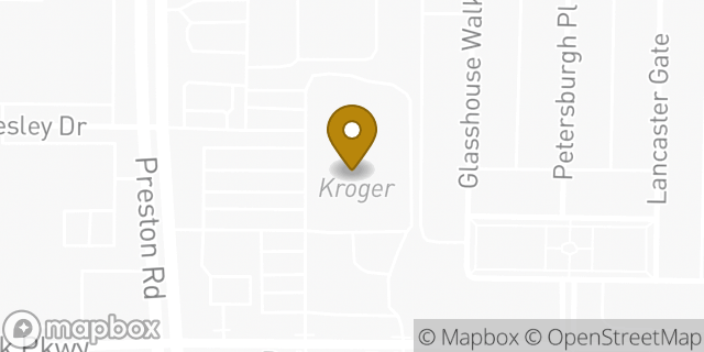 Map showing the location of Kroger in Frisco, TX 75034