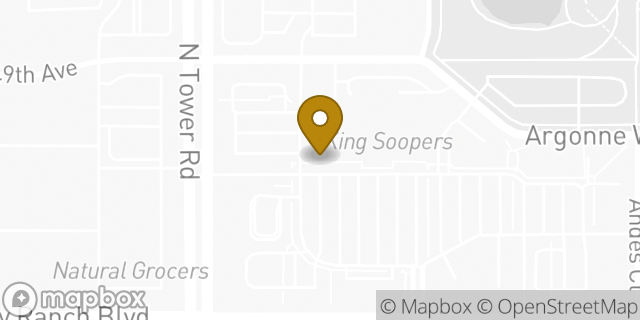 Map showing the location of The UPS Store in Denver, CO 80249