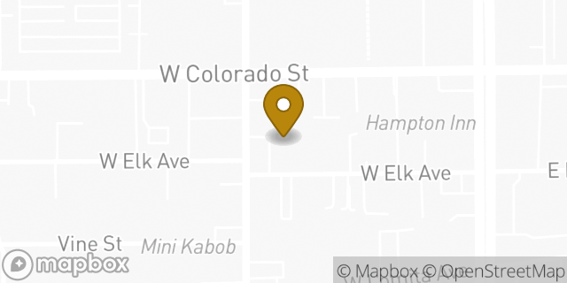 Map showing the location of Papa Johns in Glendale, CA 91204