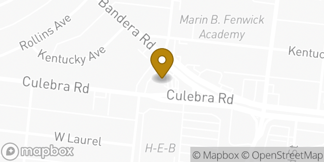 Map showing the location of Amazon Locker - Drapes in San Antonio, TX 78228