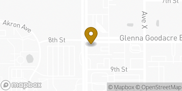 Map showing the location of Chase Bank in Lubbock, TX 79401
