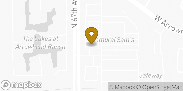 Map showing the location of McDonald's in Glendale, AZ 85308