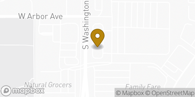 Map showing the location of Starbucks in Bismarck, ND 58504