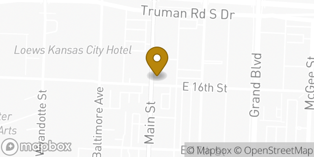 Map showing the location of Starbucks in Kansas City, MO 64108