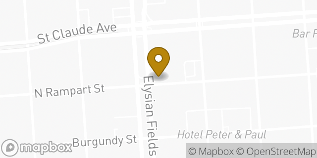 Map showing the location of Starbucks in New Orleans, LA 70117