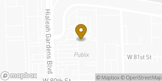 Map showing the location of Chase in Hialeah, FL 33018