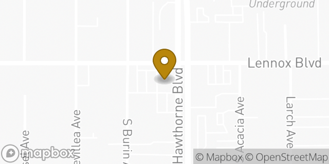 Map showing the location of Amazon Locker - Mitsuko in Inglewood, CA 90304