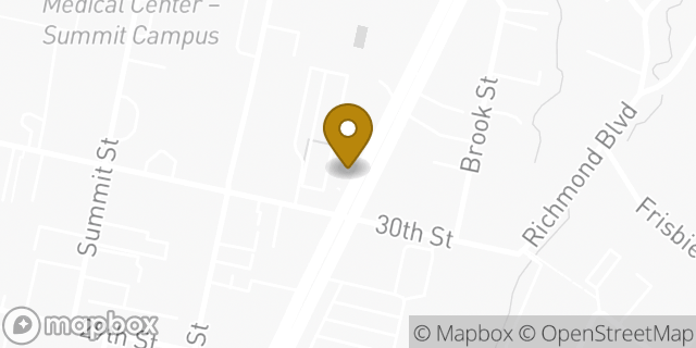 Map showing the location of Starbucks in Oakland, CA 94611
